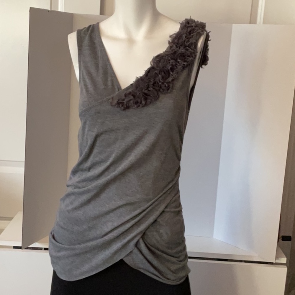 My Beloved Brand Gray Tank with Flowers